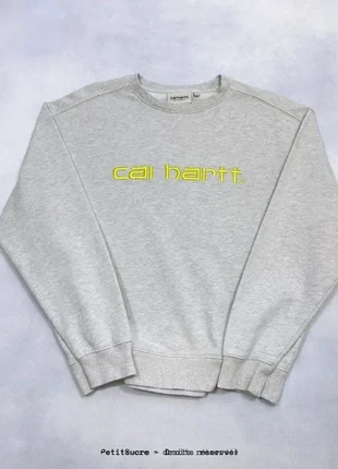 Pull Carhartt wip Gris Femme Logo brodé coupe Loose 100% coton Crew Neck - Taille S /1076B, marque: Carhartt, état: Très bon état, taille: S / 36 / 8, 49,00 €, 52,15 € Protection acheteurs (Pro) incluse