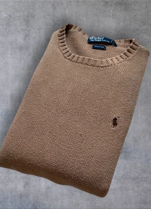 Camisola Polo Ralph Lauren Malha Grossa Algodão Gola Redonda Camel/ Bege XL, marca: Ralph Lauren, estado: Muito bom, tamanho: XL, €44.90, €47.85 inclui Proteção do Comprador