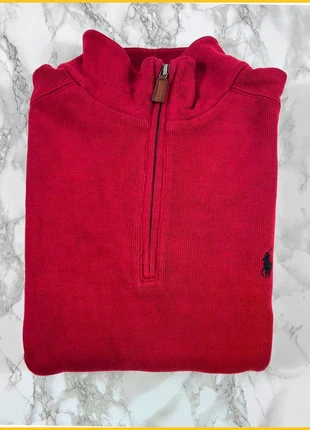 Pull 1/4 Zip Ralph Lauren Rouge / Logo brodé Noir / Taille L Homme, marke: Ralph Lauren, zustand: Sehr gut, größe: L, 35,00 €, 37,45 € inklusive Vinted-Käuferschutz