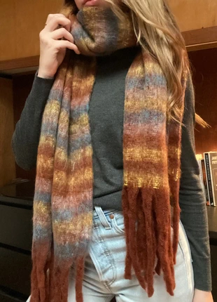 Thick plush soft winter vintage retro multicolored scarf, marque: Vintage Dressing, état: Neuf sans étiquette, 15,00 €, 16,45 € Protection acheteurs incluse