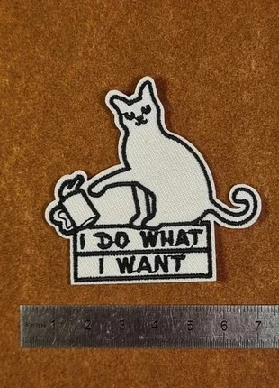 Patch Écusson Broderie Neuf Chat i do what i want, marque: Chat I do What I Want, état: Neuf sans étiquette, 3,00 €, 3,85 € Protection acheteurs incluse
