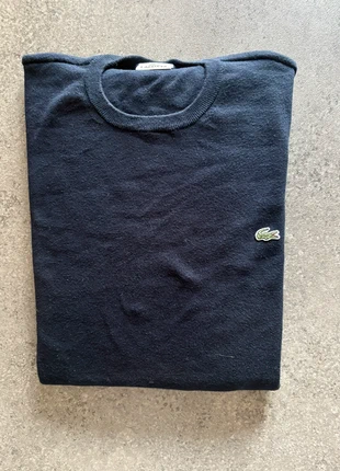 Pull Lacoste bleu marine col rond logo crocodile brodé taille XL, brand: Lacoste, condition: Very good, size: XL, €25.00, €26.95 includes Buyer Protection