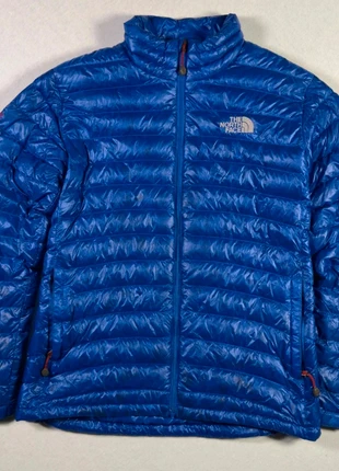 The North Face Blue Puffer Jacket 800 M, merk: The North Face, staat: Heel goed, maat: M, € 89,80, € 94,99 inclusief Kopersbescherming Pro