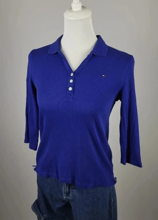 Polo Tommy Hilfiger femme M bleu électrique col polo manches 3/4 logo poitrine, marca: Tommy Hilfiger, estado: Muy bueno, tamaño: M / 38 / 10, 12,00 €, 13,30 € Protección al comprador Pro incluida