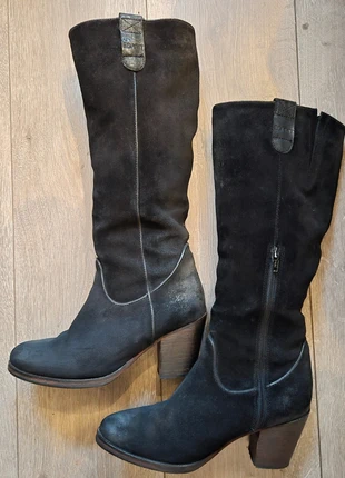 Esprit Black Suede Knee-High Boots - Block Heel - Size 37, marque: Esprit, état: Très bon état, taille: 37, 45,00 €, 47,95 € Protection acheteurs incluse