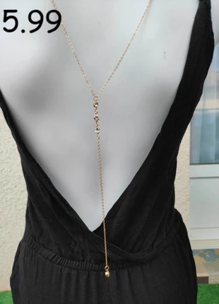 Collier de dos doré cristal inscrusté ref 0384 à 5,99€, estado: Nuevo sin etiquetas, 5,99 €, 6,99 € Protección al comprador Pro incluida