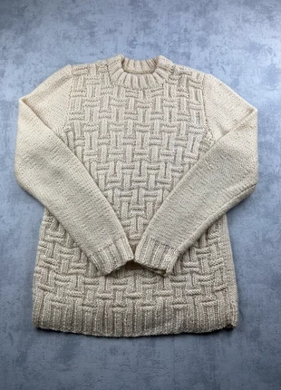 Pull vintage blanc crème en laine à motifs / Pull d'hiver épais col rond - M- M, marke: Vintage Dressing, zustand: Sehr gut, größe: M / 38 / 10, 24,00 €, 25,90 € beinhaltet Vinted-Käuferschutz Pro