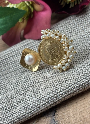 Superbe bague perles., état: Très bon état, taille: Ajustable, 14,00 €, 15,40 € Protection acheteurs (Pro) incluse