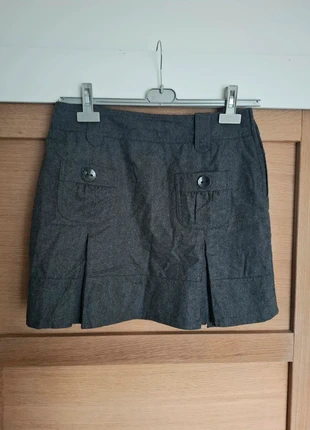 Jupe courte plisée grise en laine Cache Cache – Taille 38 / M, merk: Cache Cache, staat: Heel goed, maat: M / 38 / 10, € 7,00, € 8,05 inclusief Kopersbescherming