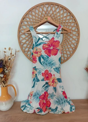 Vestido de verano con estampado tropical , talla S., marque: Chk, état: Neuf sans étiquette, taille: S / 36 / 8, 6,00 €, 7,00 € Protection acheteurs incluse