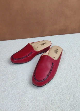 Mules d’intérieur Heller en cuir rouge – Femme – Taille 36, marque: Heller, état: Très bon état, taille: 36, 8,00 €, 9,10 € Protection acheteurs incluse