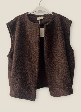 Gilet marron foncé (à poches), brand: Boutique indépendante, condition: Very good, size: One size, €14.00, €15.40 includes Buyer Protection