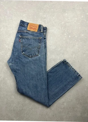 Jean Lévis 505 homme droit bleu 100% coton patch | taille W32 L29 - jlt149, marque: Levi's, état: Bon état, taille: W32 | FR 42, 14,90 €, 16,35 € Protection acheteurs (Pro) incluse