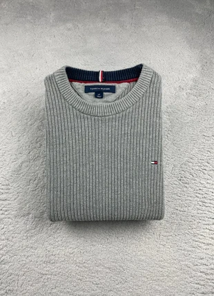 Pull/Sweat/Crewneck en maille à col rond Tommy Hilfiger Couleur Gris logo brodé Taille S Homme, marca: Tommy Hilfiger, estado: Muy bueno, tamaño: S, 29,90 €, 32,10 € Protección al comprador Pro incluida