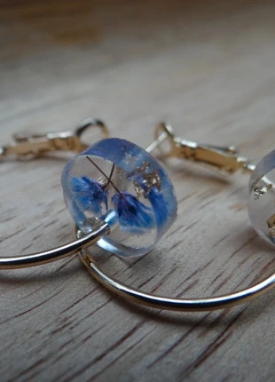 Earrings Fleurs séchées, marque: Fait Main, état: Neuf avec étiquette, 12,00 €, 13,30 € Protection acheteurs incluse