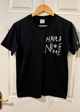 Champion Have A Nice Day Black Graphic T-Shirt Women’s Size Medium, brand: Champion, condition: Very good, size: M / 38 / 10, €8.00, €9.10 includes Buyer Protection