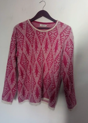 Jersey pelusita rosa fucsia y crema con rombos, marca: Local, estado: Muy bueno, tamaño: M / 38 / 10, 6,50 €, 7,53 € Protección al comprador incluida