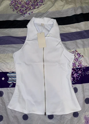 Débardeur/haut sans manche à zip, marque: musera, état: Neuf avec étiquette, taille: M / 38 / 10, 5,00 €, 5,95 € Protection acheteurs incluse