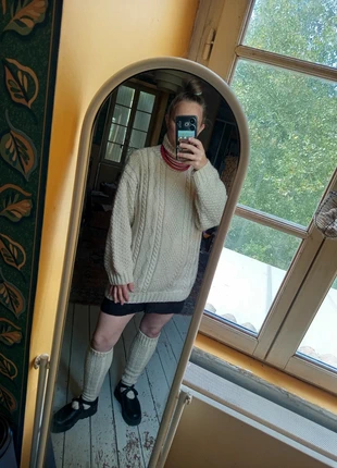 Pull longue crème tressé, marque: Fait Main, état: Très bon état, taille: L / 40 / 12, 8,00 €, 9,10 € Protection acheteurs incluse