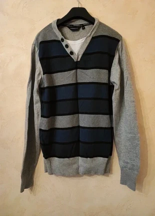 Pull homme taille M gris dissident pull a rayures bleu blanc, marque: Dissident, état: Très bon état, taille: M, 4,50 €, 5,43 € Protection acheteurs incluse