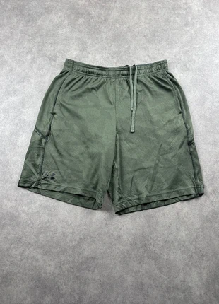 Short de sport large vert kaki Under Armour taille L homme loose fit poche - SHO0736, merk: Under Armour, staat: Heel goed, maat: L, € 11,99, € 13,29 inclusief Kopersbescherming Pro