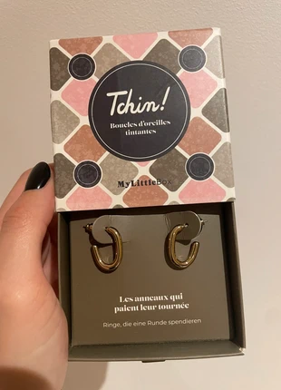 Boucles d’oreilles dorées, marque: My Little Box, état: Neuf avec étiquette, 3,00 €, 3,85 € Protection acheteurs incluse