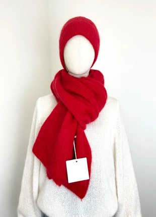 Écharpe mohair rouge, état: Neuf avec étiquette, 55,00 €, 58,45 € Protection acheteurs (Pro) incluse