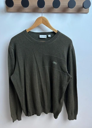 Pull Lacoste vintage vert foncé taille S Motif tricotés, brand: Lacoste, condition: Very good, size: S, €47.50, €50.58 includes Buyer Protection