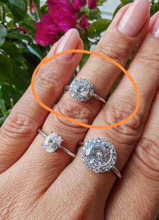 Bague argent 925 avec zirconium 6mm, marque: Argent, état: Neuf sans étiquette, taille: Ajustable, 25,00 €, 26,95 € Protection acheteurs incluse