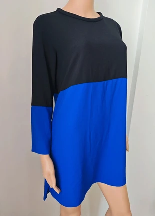 Vestido bicolor negro y azul eléctrico - Talla S - Zara, marque: Zara, état: Très bon état, taille: S / 36 / 8, 9,00 €, 10,15 € Protection acheteurs incluse