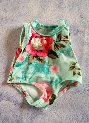 Outfit voor babypop zoals Baby Born - Groen badpak, merk: merkloos, staat: Nieuw zonder prijskaartje, maat: Universeel, € 2,00, € 2,80 inclusief Kopersbescherming