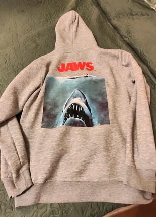 Felpa grigia con zip, brand: JAWS, condizioni: Ottime, taglia: L, €6.00, €7.00 include la Protezione acquisti