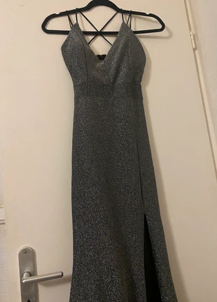 Robe longue de soirée argentée, marke: Vintage Dressing, zustand: Sehr gut, größe: M / 38 / 10, 15,00 €, 16,45 € inklusive Vinted-Käuferschutz