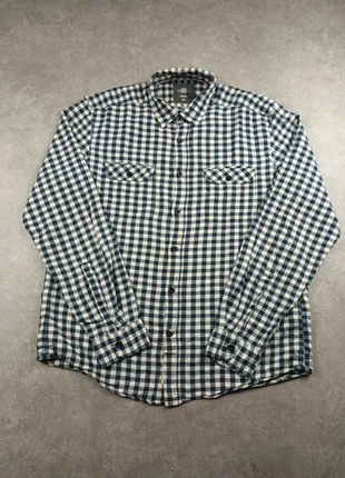 Chemise en flanelle à carreaux L.O.G.G bleu marine/blanche fitted vintage taille L homme, brand: Vintage Dressing, condition: Very good, size: L, €8.00, €9.10 includes Buyer Protection Pro