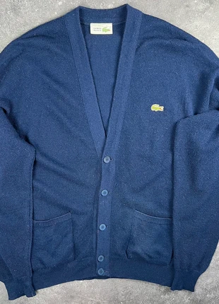Gilet bleu marine à boutons Lacoste vintage made in France – L homme – laine et acrylique KZL 35, merk: Lacoste, staat: Heel goed, maat: L, € 35,00, € 37,45 inclusief Kopersbescherming Pro