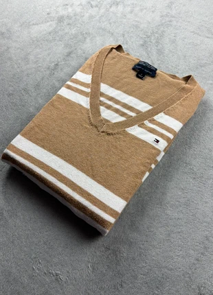 Pull à rayure tommy hilfiger vert blanc brodé M 38 femme vintage p18, marca: Tommy Hilfiger, estado: Bueno, tamaño: M / 38 / 10, 3,99 €, 4,89 € Protección al comprador incluida