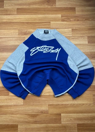 Sweat-shirt Stussy Vintage Rework, Taille M, Gris et Bleu vif, T202., marca: Stüssy, estado: Muy bueno, tamaño: M, 37,90 €, 40,50 € Protección al comprador incluida