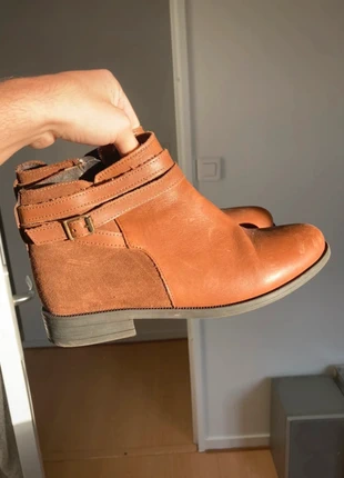 Bottines en cuir marron, marke: aucune, zustand: Gut, größe: 38, 9,00 €, 10,15 € inklusive Vinted-Käuferschutz