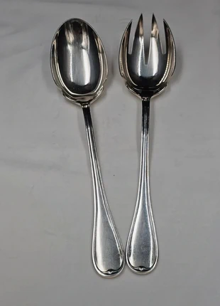 Couverts à salade en métal argenté, zustand: Gut, 22,00 €, 23,80 € beinhaltet Vinted-Käuferschutz Pro