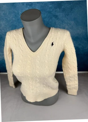 polo ralph lauren pull torsadé blanc cassé col v cachemire laine femme taille S “694”, brand: Ralph Lauren, condition: Very good, size: S / 36 / 8, €44.00, €46.90 includes Buyer Protection Pro