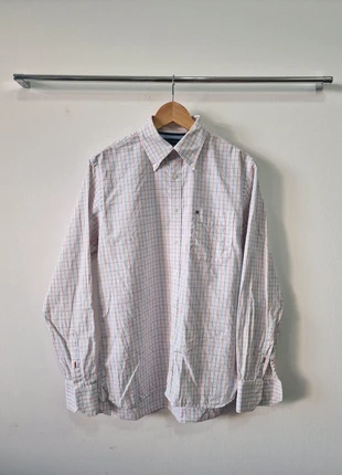 Camicia Vintage Tommy Hilfiger Quadri Finestrella Blu & Rosso Cotone Misto Taglia M Uomo Cotone, marque: Tommy Hilfiger, état: Très bon état, taille: M, 9,99 €, 11,19 € Protection acheteurs incluse