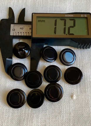 Set 10 Bottoni Vintage Anni ’50 – Nero Lucido, Diametro 17 mm, marque: Vintage Love, état: Neuf avec étiquette, 5,00 €, 5,95 € Protection acheteurs incluse