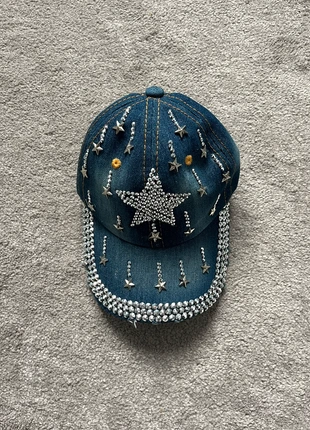 Denim Rhinestone Star Cap, brand: Unique Vintage, condition: Very good, size: M, £5.00, £5.95 includes Buyer Protection