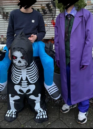 Halloween skelet outfit opblaasbaar, merk: Outfit, staat: Heel goed, maat: 12 jaar / 152 cm, € 20,00, € 21,70 inclusief Kopersbescherming