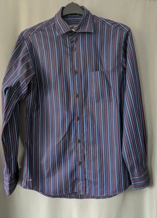 Chemise Eden Park homme taille M rayures bleu/violet 100% coton, brand: Eden Park, condizioni: Ottime, taglia: M, €25.00, €26.95 include la Protezione acquisti Pro