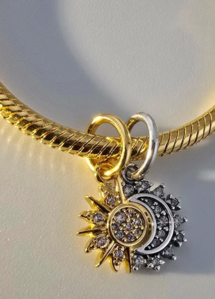 Silver and gold plated silver moon and sun charms. Compatible with Pandora bracelets. Buy 2 get 🎁, brand: silver charms, condition: New without tags, £12.50, £13.83 includes Buyer Protection Pro