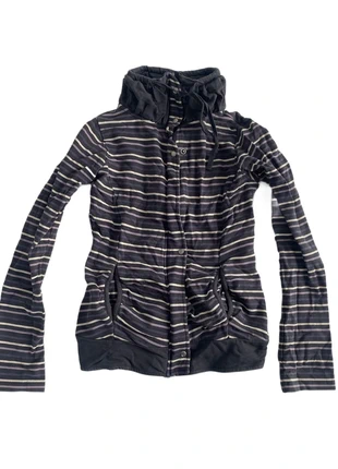 Veste col haut montant rayée noire et violette, brand: Vintage Dressing, condition: Very good, size: S / 36 / 8, €18.00, €19.60 includes Buyer Protection