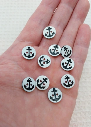 Bouton de couture ancre noir rond 13mm - 10pcs A0679, marca: Mercerie Syllikan, estado: Muy bueno, 2,25 €, 3,06 € Protección al comprador Pro incluida