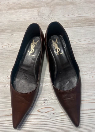 Ballerine Saint Laurent Rive Gauche in vera pelle marrone, taglia 39, marca: Yves Saint Laurent, estado: Bueno, tamaño: 39, 69,00 €, 73,15 € Protección al comprador incluida