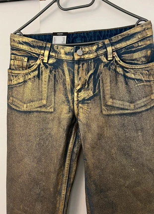Jean droit doré et bleu Monki, marca: Monki, estado: Nuevo con etiquetas, tamaño: S / 36 / 8, 23,00 €, 24,85 € Protección al comprador incluida